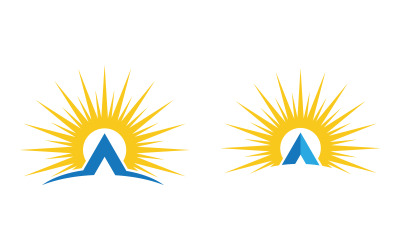 Logo promienia światła słonecznego Ilustracja wektorowa Ikona Szablon v.15