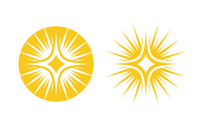 Logo promienia światła słonecznego Ilustracja wektorowa Ikona Szablon v.18