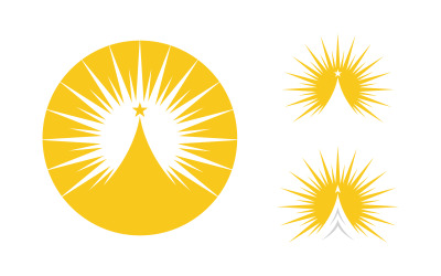 Logo promienia światła słonecznego Ilustracja wektorowa Ikona Szablon v.19