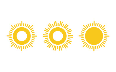 Logo promienia światła słonecznego Ilustracja wektorowa Ikona Szablon v.21