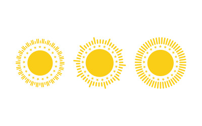 Logo promienia światła słonecznego Ilustracja wektorowa Ikona Szablon v.23