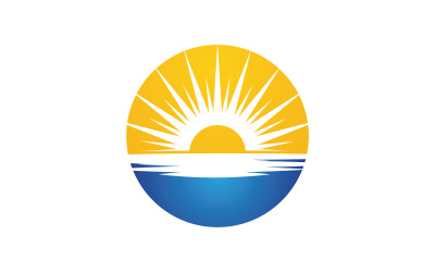 Logo promienia światła słonecznego Ilustracja wektorowa Ikona Szablon v.2
