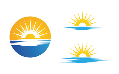 Logo promienia światła słonecznego Ilustracja wektorowa Ikona Szablon v.3