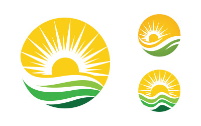 Logo promienia światła słonecznego Ilustracja wektorowa Ikona Szablon v.4