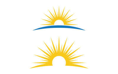 Logo promienia światła słonecznego Ilustracja wektorowa Ikona Szablon v.8