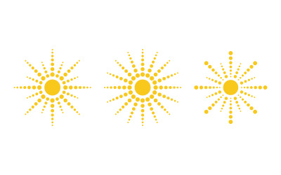 Logo Sun Light Ray Ilustracja wektorowa Ikona Szablon v.1