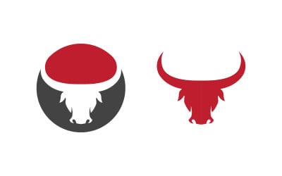 Modello di progettazione dell&amp;#39;illustrazione dell&amp;#39;icona vettoriale del logo del corno del Toro v.33