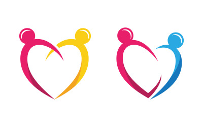People group care community network and social logo design v.198