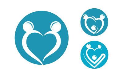 People group care community network and social logo design v.211