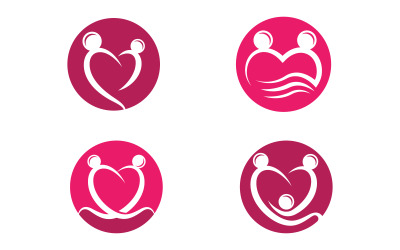 People group care community network and social logo design v.212