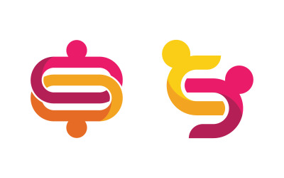 People group care community network and social logo design v.215
