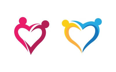 People group care community network and social logo design v.218
