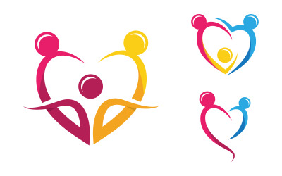 People group care community network and social logo design v.224