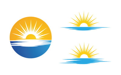 Sun Light Ray Logo Vector illustration Icon Template v.3