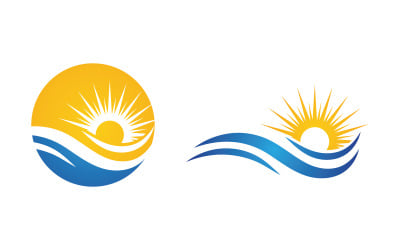 Sun Light Ray Logo Vector illustration Icon Template v.6