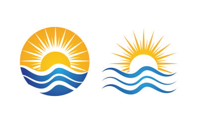 Sun Light Ray Logo Vector illustration Icon Template v.7