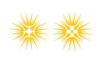 Sun Light Ray Logotyp vektor illustration ikon mall v.17