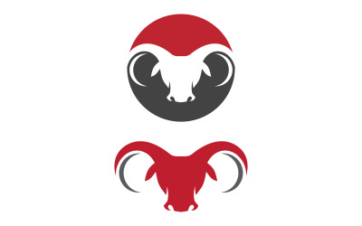 Szablon projektu ikony wektorowej logo Taurus Horn v.32
