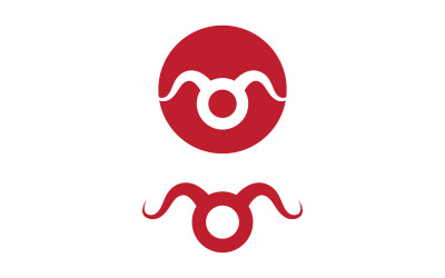 Szablon projektu ikony wektorowej logo Taurus Horn v.26