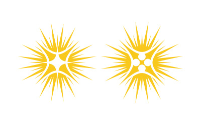Векторная иллюстрация логотипа Sun Light Ray Шаблон иконки v.17