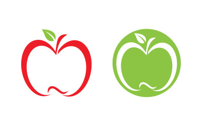 Apple fresco logotipo vetor design ícone ilustração v.5