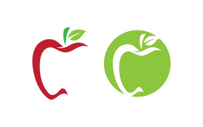 Apple fresco logotipo vetor design ícone ilustração v.6