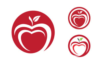 Apple fresh logo vector design icon illustration v.3