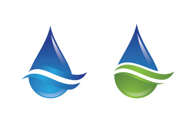 Illustrazione vettoriale del modello di logo idraulico a goccia d&amp;#39;acqua vv.54