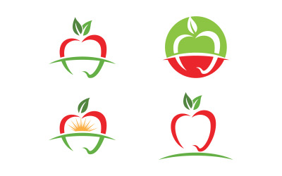Ilustracja wektorowa ikony projektu logo Apple Fresh v.1