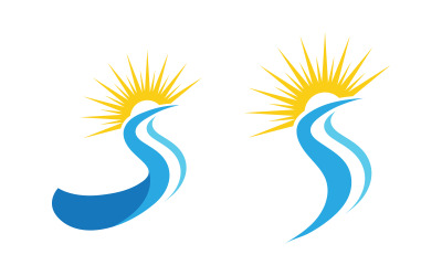 Logo promienia światła słonecznego Ilustracja wektorowa Ikona Szablon v.5