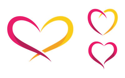 Love heart Vector icon illustration design template vv.15