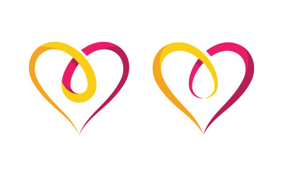 Love heart Vector icon illustration design template vv.16