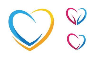 Love heart Vector icon illustration design template vv.17