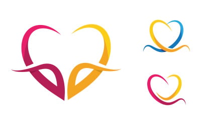 Love heart Vector icon illustration design template vv.18