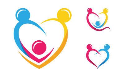 People group care community network and social logo design v.231