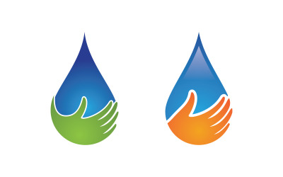 Water drop Plumbing Logo Template vector illustration v.54