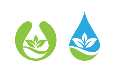 Water drop Plumbing Logo Template vector illustration v.58
