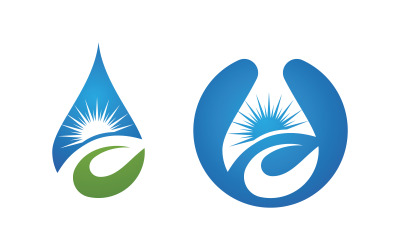 Water drop Plumbing Logo Template vector illustration v.61