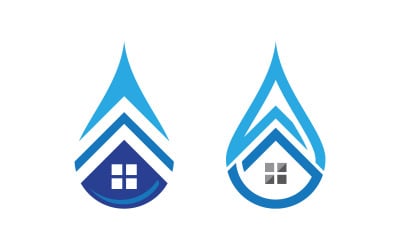 Water drop Plumbing Logo Template vector illustration v.62