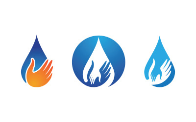 Water drop Plumbing Logo Template vector illustration vv.55