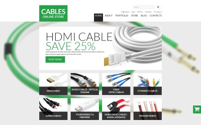 "Durable Cables Wires" thème WooCommerce adaptatif #51009