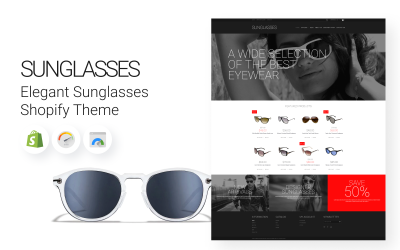 Элегантные солнцезащитные очки Интернет-магазин Shopify Theme
