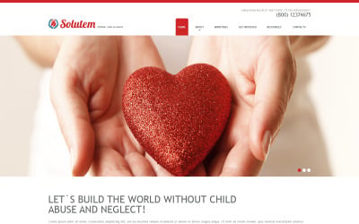 Modelo de site responsivo para instituições de caridade infantil