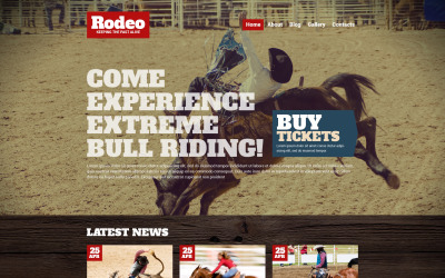 "Rodeo WordPress Theme" Responsive WordPress thema №51027