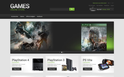 Tema Magento reattivo del portale di gioco
