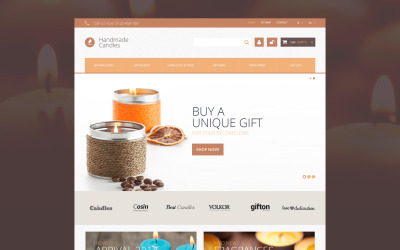 Tema PrestaShop di candele fatte a mano