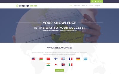 Тема WordPress для школы иностранных языков