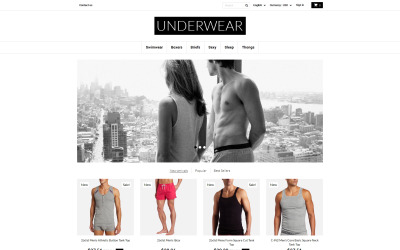 Mens Underwear Website Templates - 42 Best Men's Clothing Design Web Themes
