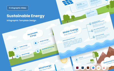 Infografía de datos de energía ecológica