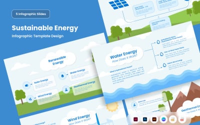 Infografica sui dati dell&amp;#39;energia verde ecologica